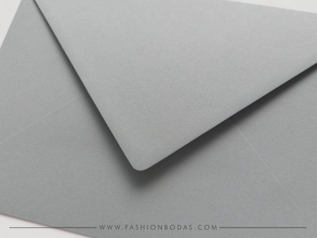 Sobres para invitaciones de boda - VERJURADO GRIS CON TEXTURA C5 (140grs)