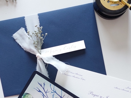 Invitación de boda - AZUL ACUARELA